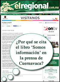 Imagen con artículo de referencia al libro 'Somos información' y su autor